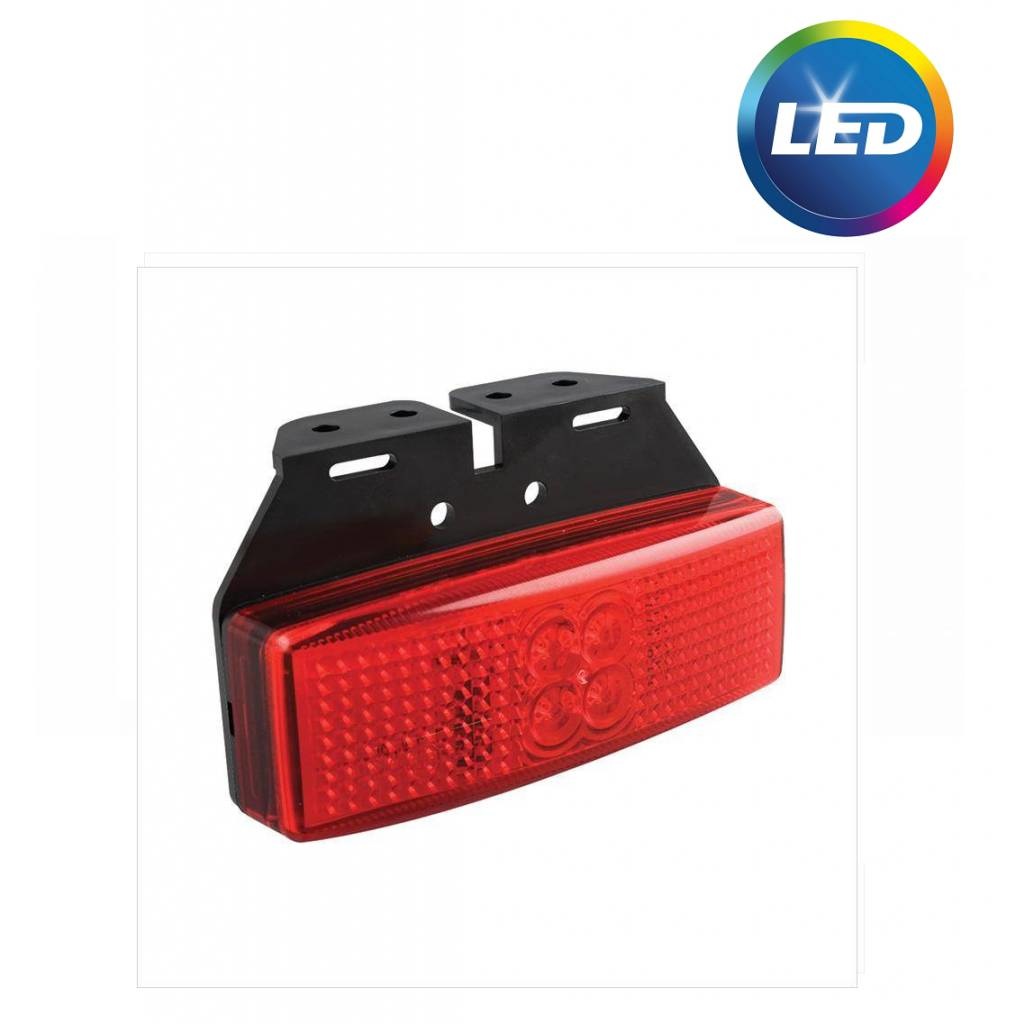 Zijmarkeringslamp Rood LED met houder