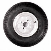 Compleet 10 inch wiel - 5.20-10 band + velg - opel steek: 4x100 - 355 kg - 4PR - 60 mm naafdiameter
