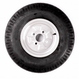 Compleet 10 inch wiel - 5.20-10 band + velg - opel steek: 4x100 - 355 kg - 4PR - 60 mm naafdiameter