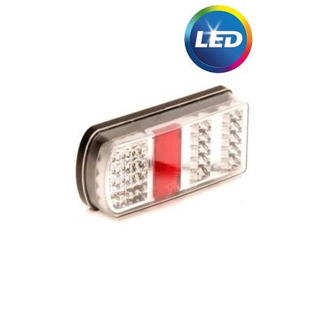 Achterlicht met Aspöck connector 228x106x55 mm - volledig LED en Plug&Play - links