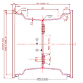 Compleet 8 inch wiel - 18.5x8.50-8 band + velg - opel steek: 4x100 - 6PR - 425 kg - 60 mm naafdiameter