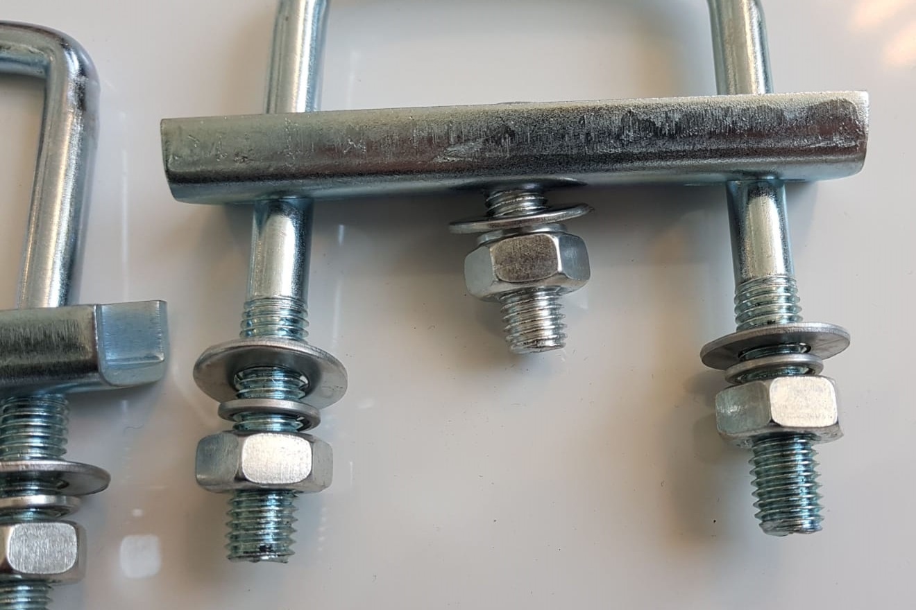 disselklemmen voor neuswielklem vierkant (48 mm) voor koker 60mm ( 2 stuks)