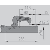 AL-KO AK7-C - rond 70 mm - 750 kg - ongeremde koppeling