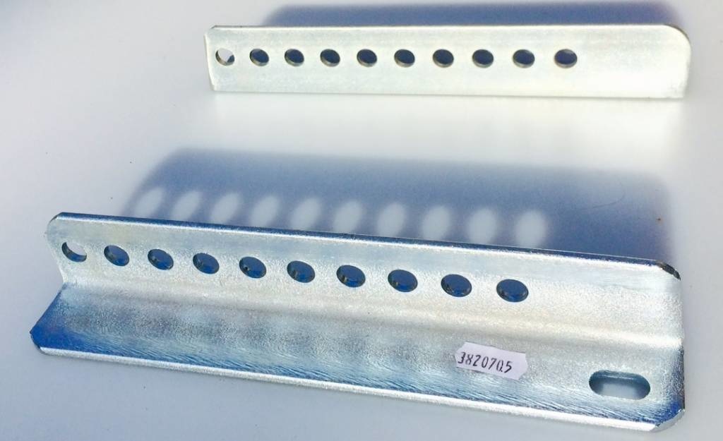 Steunen voor kielrol lang 24,5 cm (per set)