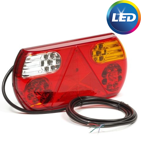 Achterlicht rechts 32 LEDs 296x145x45 mm - inclusief reflecterende driehoek
