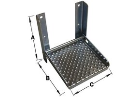 Opklapbare opstap 170x160x180 mm