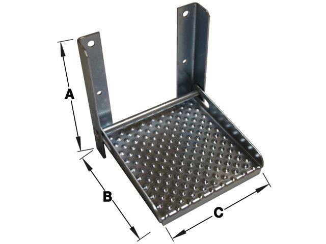 Opklapbare opstap 170x160x180 mm