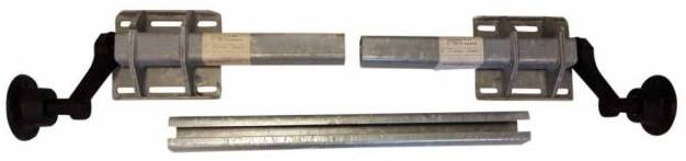 Ongeremde torsie as - flensmaat 1250 mm >| 1850 mm - padmaat 900 >| 1400 mm - 750 kg - 4x100