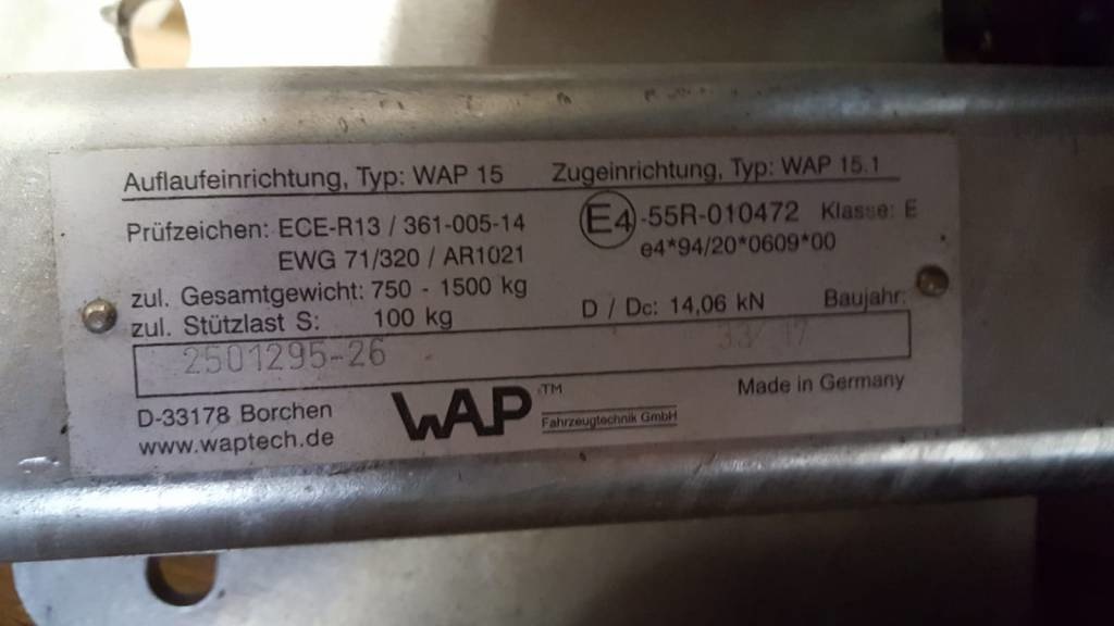 Oplooprem Peitz/WAP (1500kg)