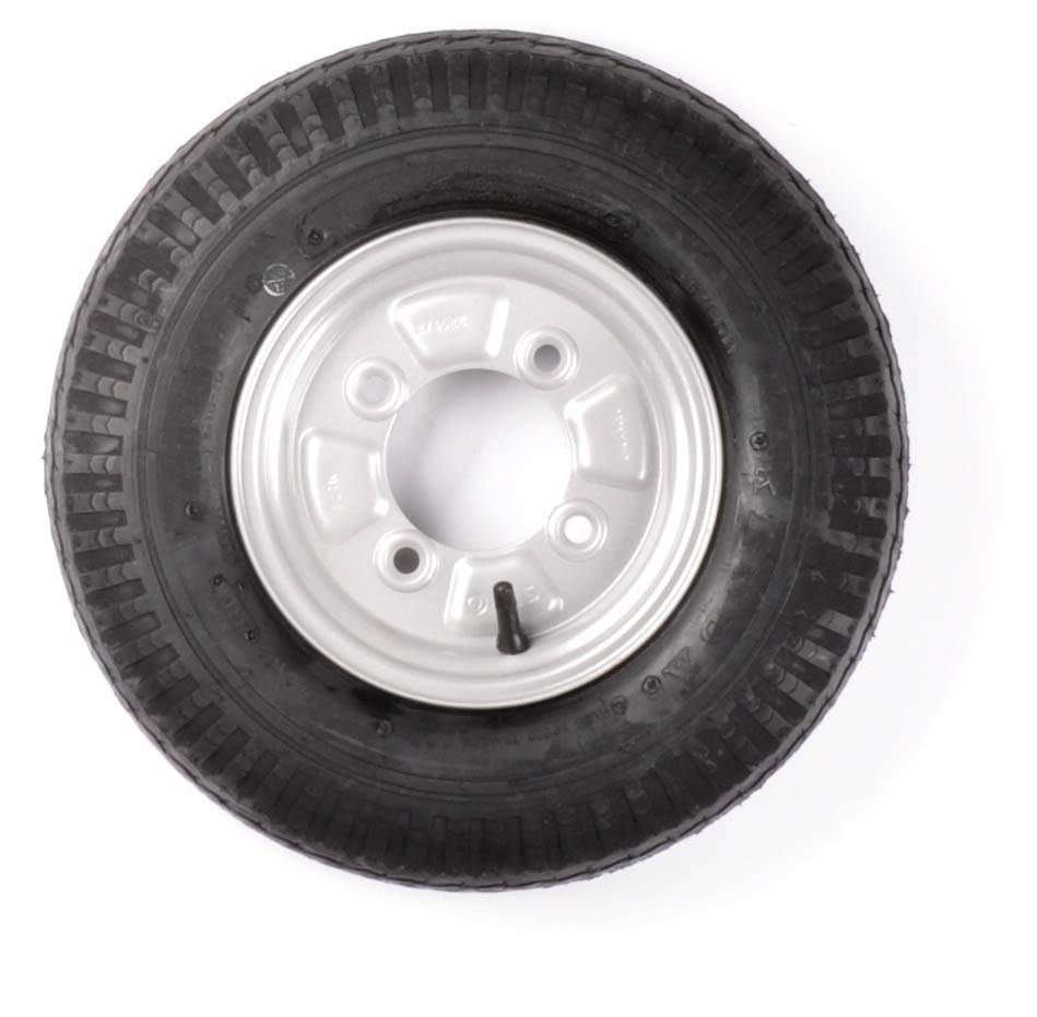 Compleet 8 inch wiel - 4.80/4.00-8 band + velg - franse steek: 4x115 - 6PR - 335 kg - 85 mm naafdiameter