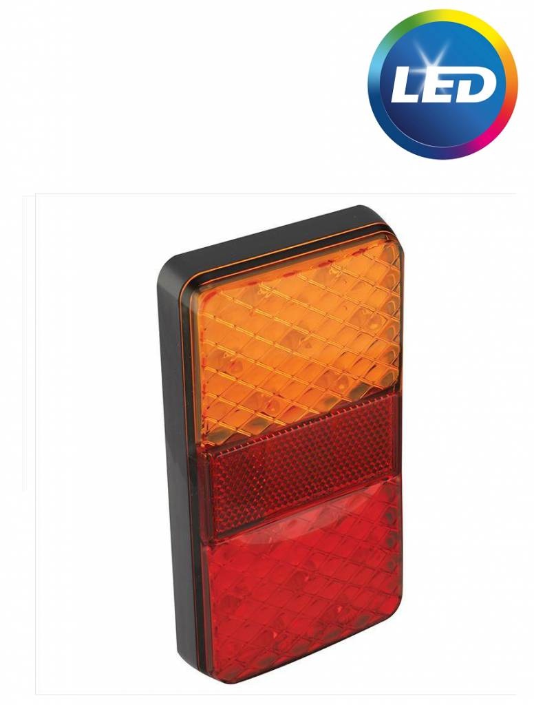 Achterlicht verticaal 80x150x24 mm - 3 functies