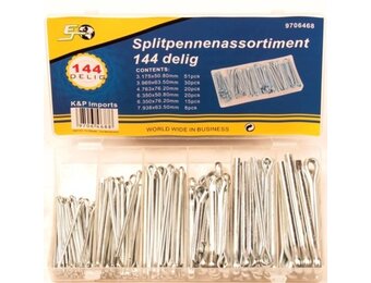 Splitpennen 144-delig assortiment