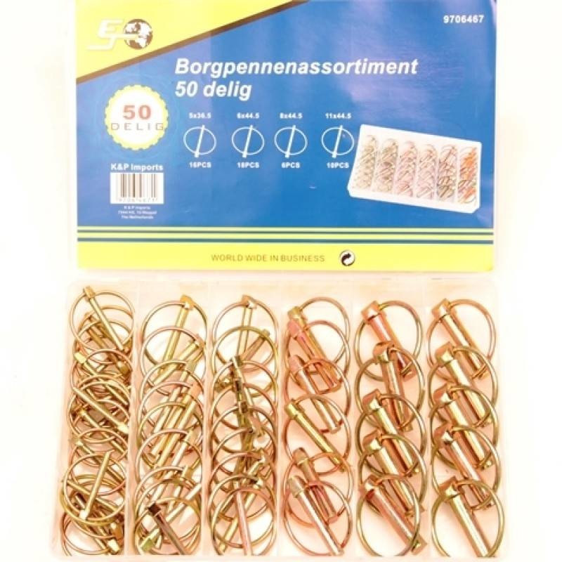 Assortiment borgpennen 50-delig