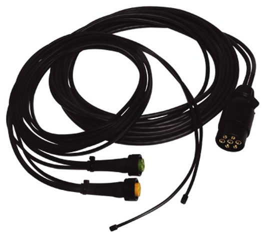 Aspock hoofdkabel - 7 meter lang - 7-polig - voorzien van 2x 5-polige connector - inclusief aftakkingen voor markeringsverlichting