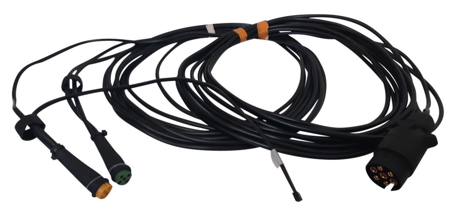 Aspock hoofdkabel - 7 meter lang - 7-polig - voorzien van 2x 5-polige connector - inclusief aftakkingen voor markeringsverlichting