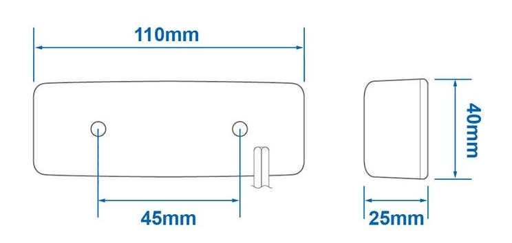Rechthoekige zijmarkeringslamp - oranje/gele markeringslamp - losse draad aansluiting - LED