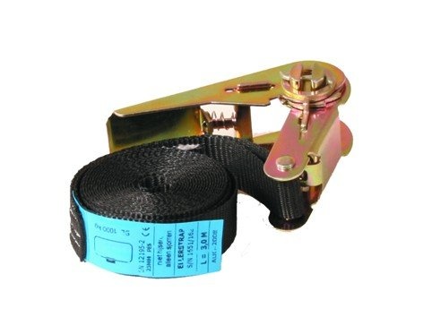 Spanband zwart 500x2,5 cm (750 kg)