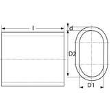 Aluminium klemkous voor 6 mm staaldraad