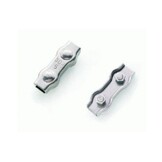 Duplex klem van RVS voor staaldraad (6mm)