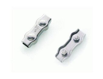 RVS duplexklem staaldraad (6mm)
