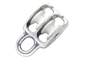 Dubbele katrol voor 6 mm touw