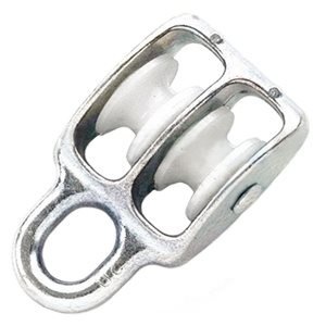 Dubbele katrol voor 6 mm touw