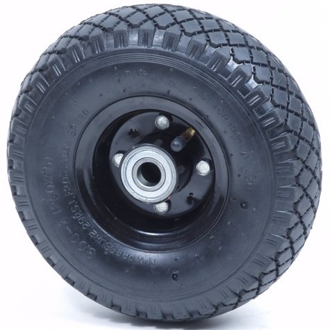 3.00-4 steekwagenwiel - luchtband en stalen velg - 75 kg maximale belasting - 20 mm asgat/naafdiameter - inclusief kogellager