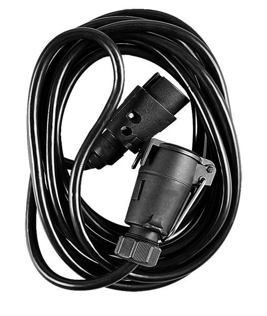 Verlengkabel 7 aderig met 1x 7-polige stekker & 1x 7-polige contrastekker - 500 cm