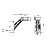 Breedtelicht LED rood/wit/oranje Rechts