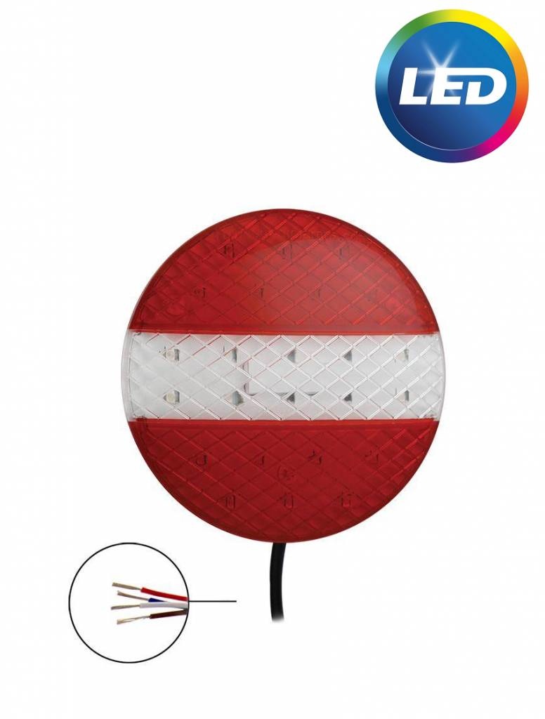 Achterlicht LED rond 140x20 mm
