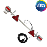 LED verlichtingsbalk uitschuifbaar van 110 cm tot 160 cm - 7 polig - inclusief reflectoren