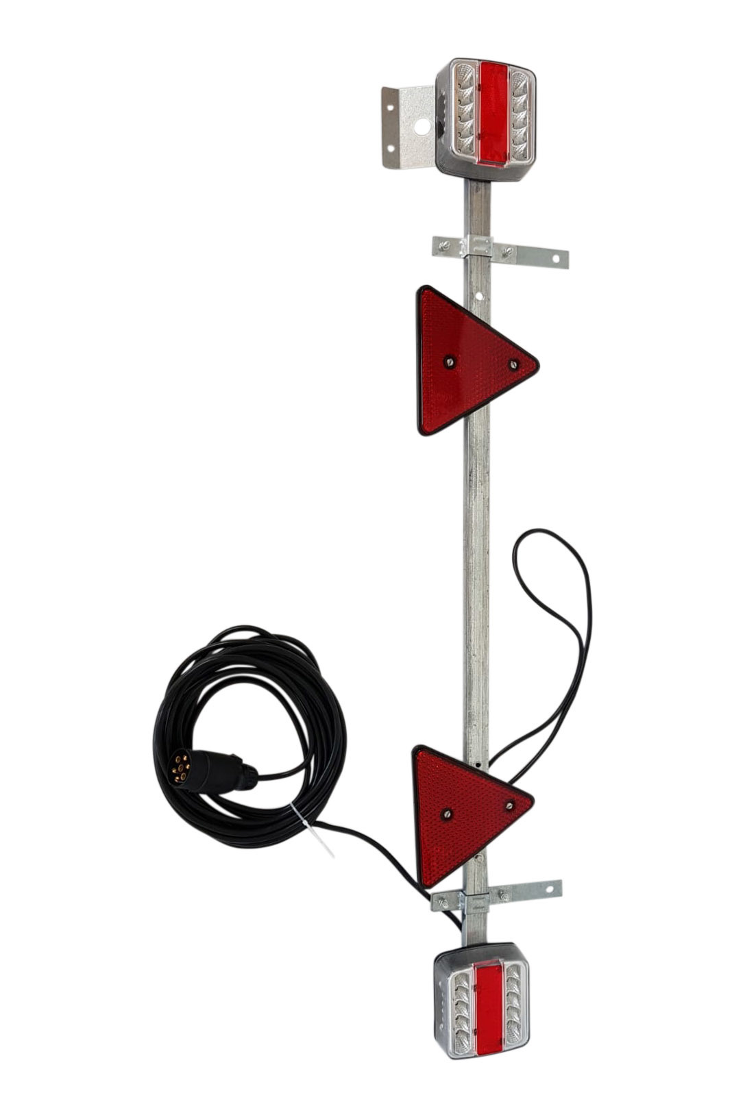 LED verlichtingsbalk uitschuifbaar van 110 cm tot 160 cm - 7 polig - inclusief reflectoren