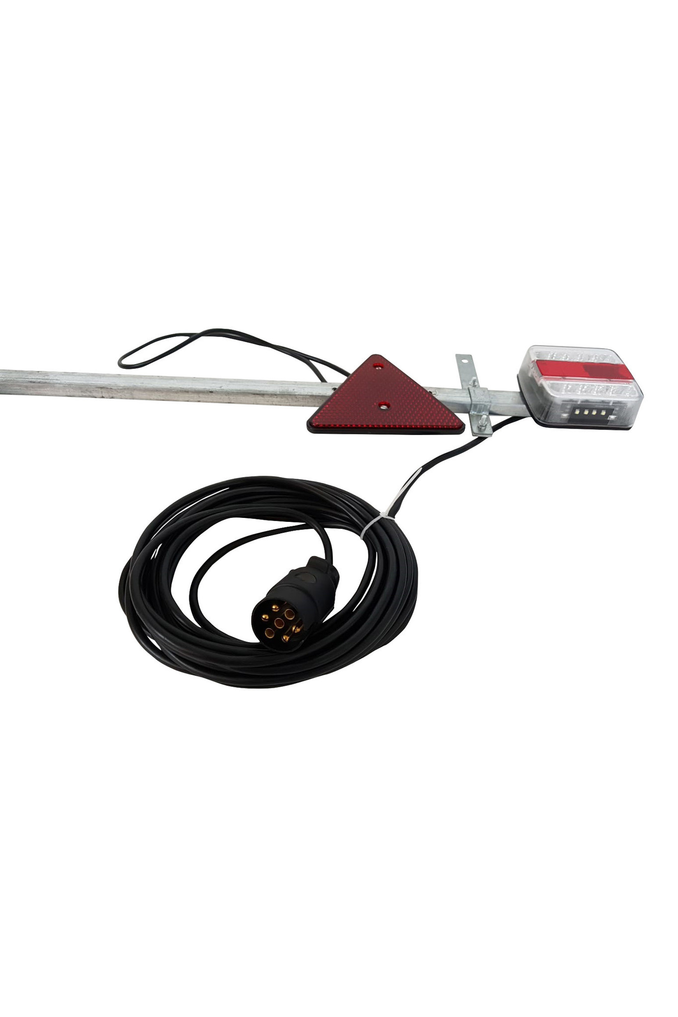 LED verlichtingsbalk uitschuifbaar van 110 cm tot 160 cm - 7 polig - inclusief reflectoren