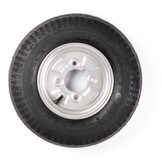 Compleet 8 inch wiel 4.00-8 band + velg - vetnippel steek: 4x101,6 - 4PR - 265 kg - 67 mm naafdiameter - inclusief vetnippel uitsparing