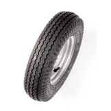 Compleet 8 inch wiel 4.00-8 band + velg - vetnippel steek: 4x101,6 - 4PR - 265 kg - 67 mm naafdiameter - inclusief vetnippel uitsparing