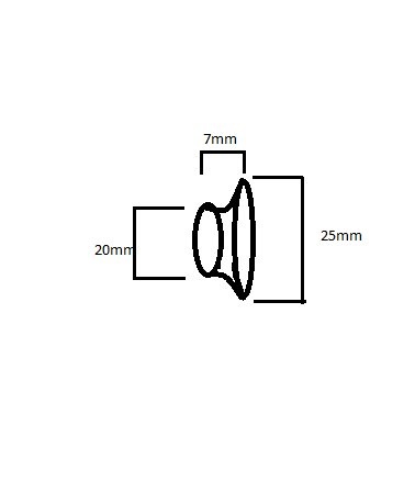 Knopje / Touwhaak exclusief schroef
