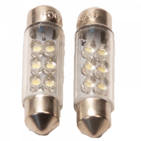 Buislampjes LED in set van twee stuks 12V Super helder licht.