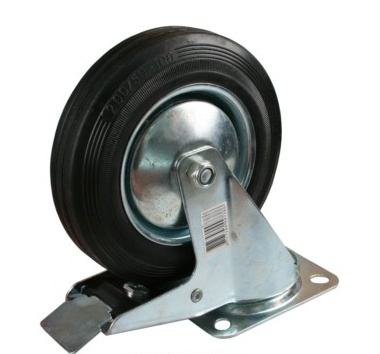 Zwenkwiel met rem - 100 kg - totale hoogte: 150 mm