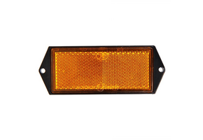 Oranje/gele reflector 104x40 mm schroefgaten