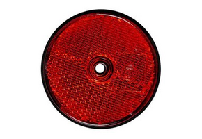 Rode reflector 60 mm schroefgaten rond