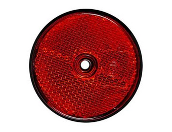 Rode reflector 60 mm schroefgaten rond