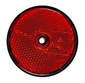 Rode reflector 60 mm schroefgaten rond
