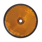 Oranje/gele Radex reflector 60 mm schroefgaten rond