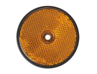 Oranje/gele reflector 60 mm schroefgaten rond