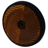 Oranje/gele Radex reflector 60 mm schroefgaten rond