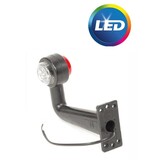 Breedtelicht LED haakse hoek rood/wit L/R