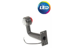 Breedtelicht LED haakse hoek rood/wit L/R