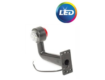 Breedtelicht LED haakse hoek rood/wit L/R
