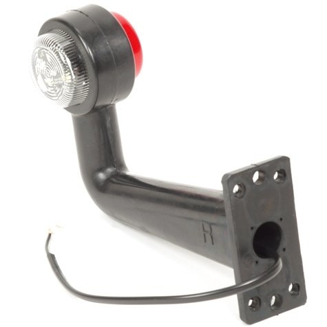 Breedtelicht LED haakse hoek rood/wit L/R