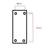 Breedtelicht LED haakse hoek rood/wit L/R